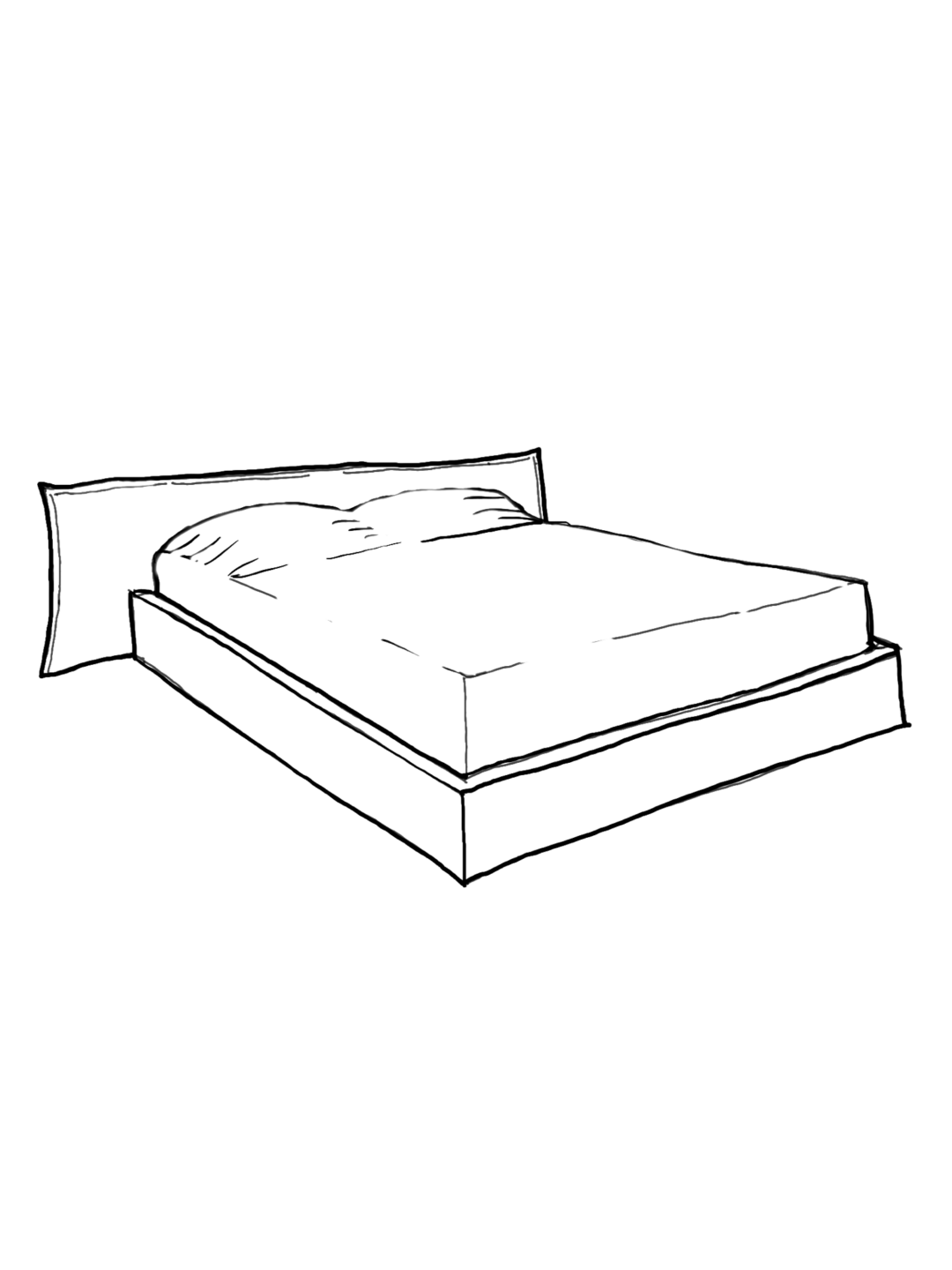 Michael-Del-Piero-Hampton-Slip-Cover-Bed-Sketch